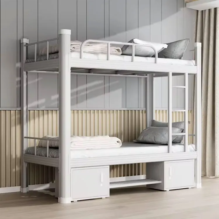 full size cheap storage modern iron steel wholesale two floor furniture loft adult twin hotel latest bunk metal double bed