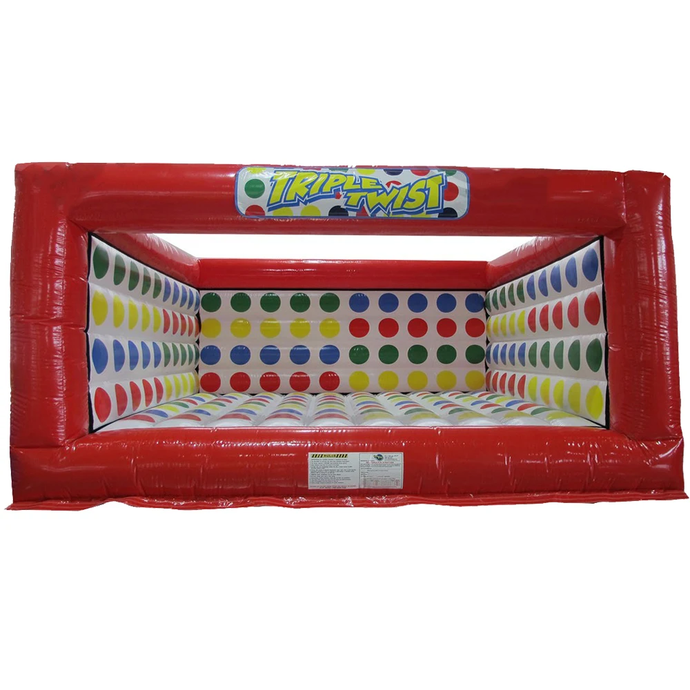 USA Human Triple Inflatable Twister 3D Mattress Mat Bouncer Rentals Inflatable 3D Twister Game For Sale
