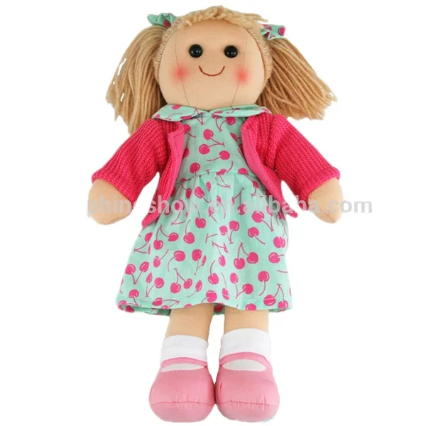  Дешевая оптовая продажа красивая тряпичная кукла для девочек модная детская игрушка ручной работы мягкая