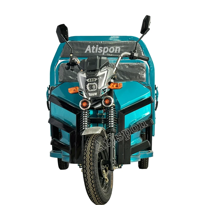 Atispon Cheap e-Trikes 3 Wheel Electric Trike Motorcycle Trimoto Vehicles Rickshaw With Canopy Adult