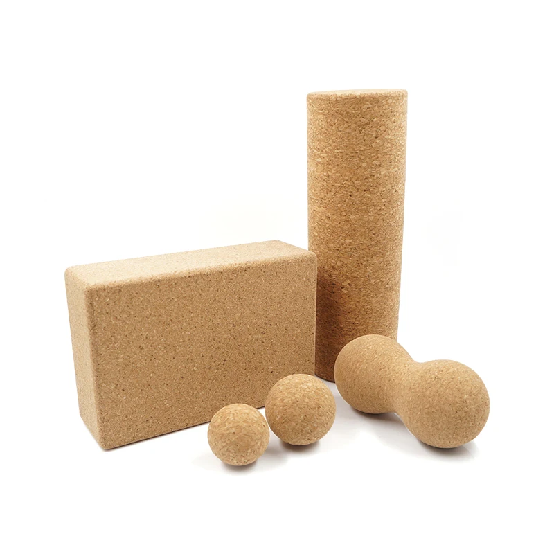 Hot ales manufacture cork massage balls eco-friendly 63mm yoga massage ball