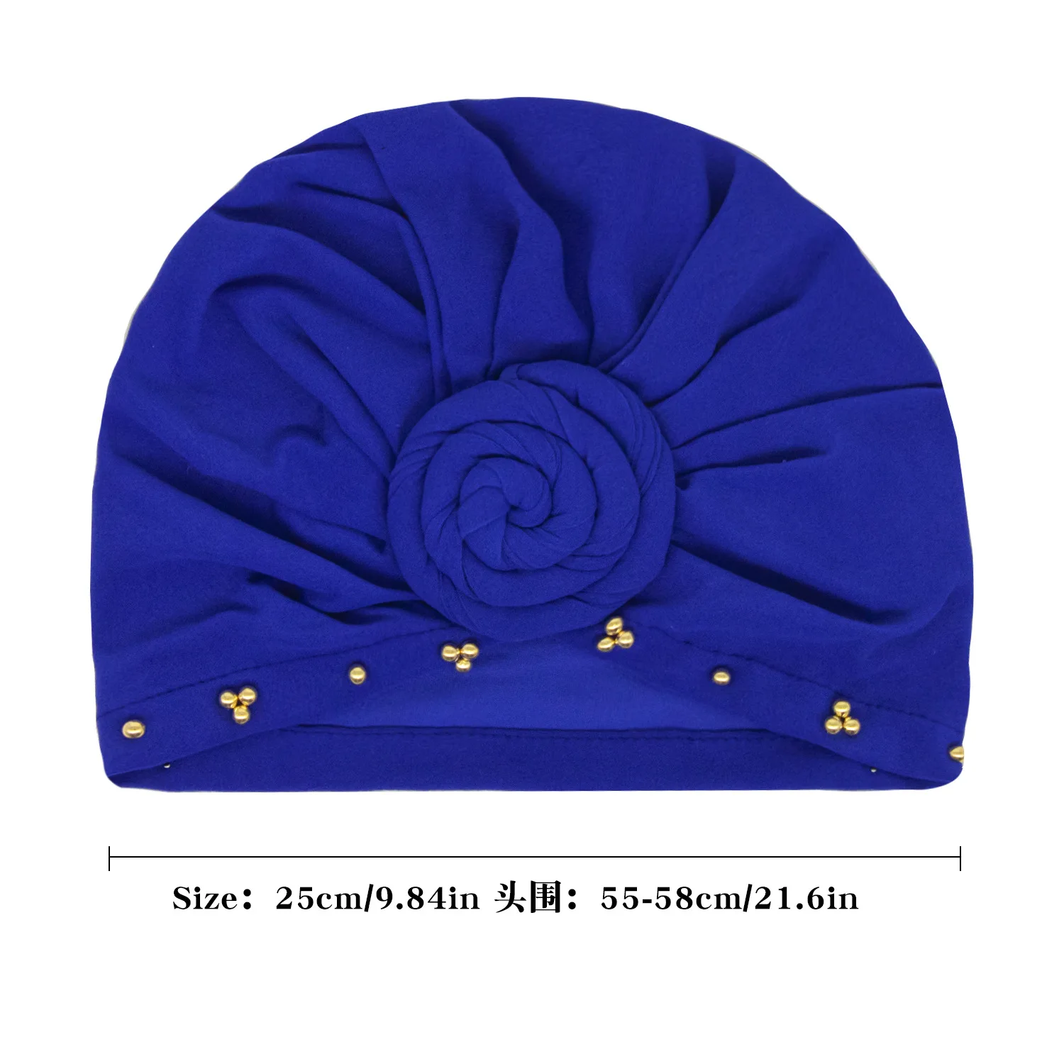 Wholesale Flower Pearl Care Scarf Night Sleep Turban Wide Elastic Solid Sleeping Bonnet Shower Hat Women Satin Night Cap Silk