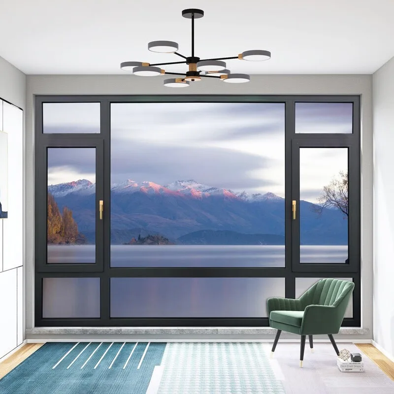 Superior thermal insulation Flat frame design Casement Window Customized Design Double Glazing Casement Windows