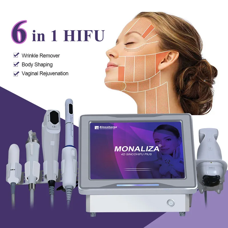 2021 Новое прибытие 6 в 1 4D HIFU & Liposonic & Vmax & Функция конфиденциальности & обнаружения & RF Microneedling машина