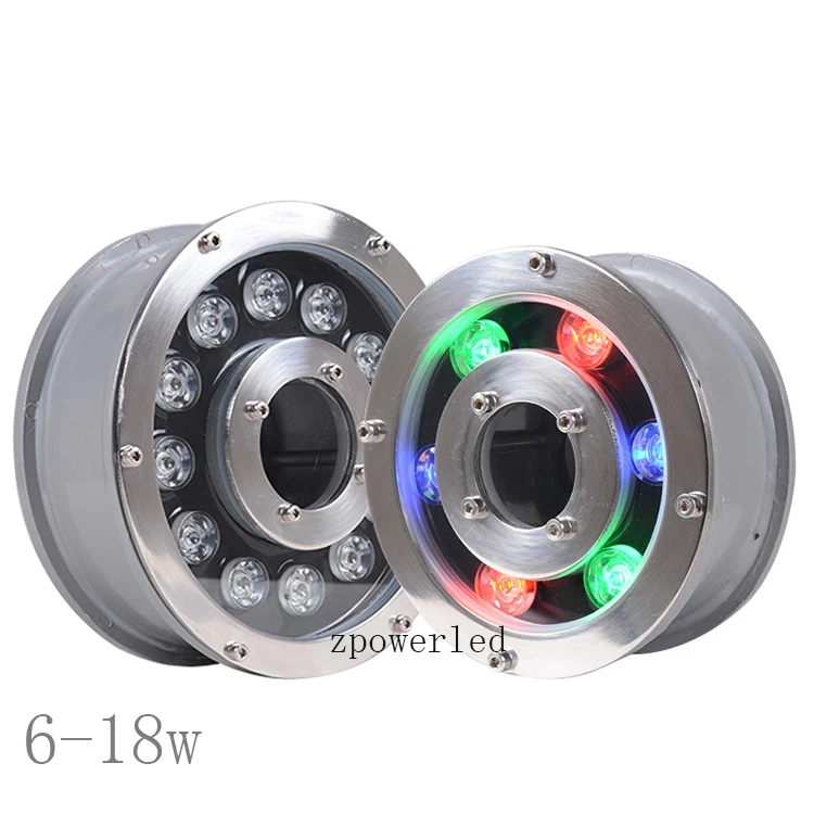 IP68 waterproof rgb color led 24 v dc dmx ring fountain light