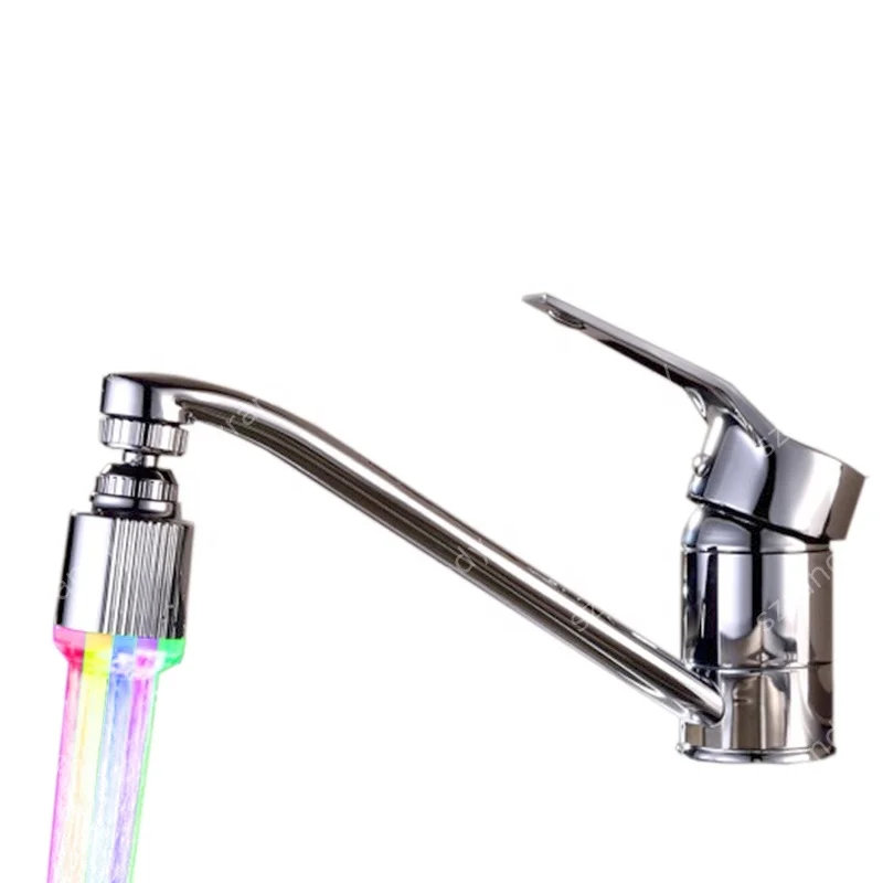 Single Blue Color led light water faucet tap
