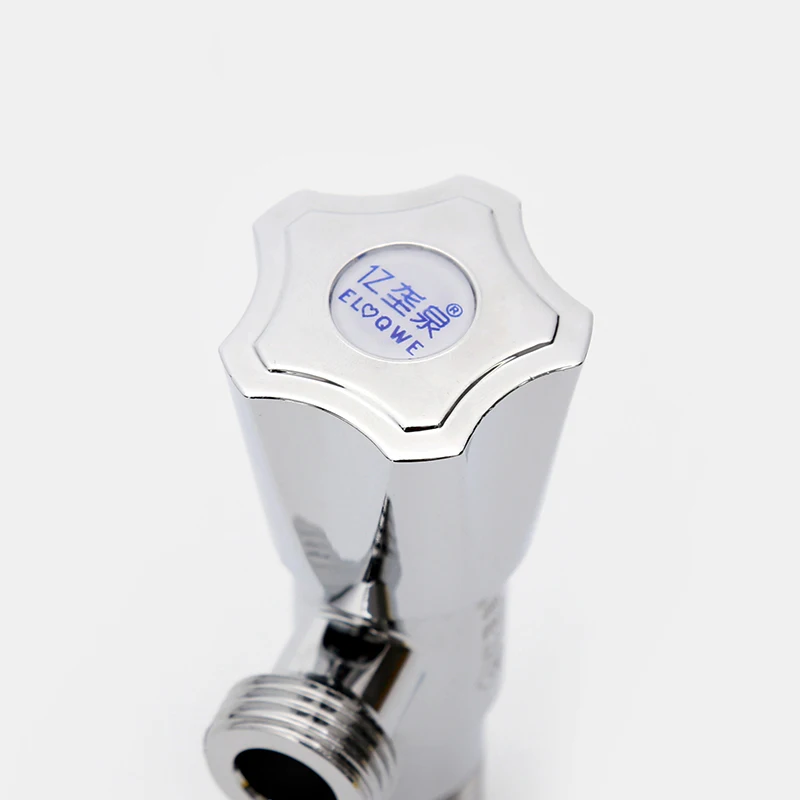 Quick Open Polish Chromed High Quality Stainless steel water stop valve  1/2 90 degree angle stop cock valve