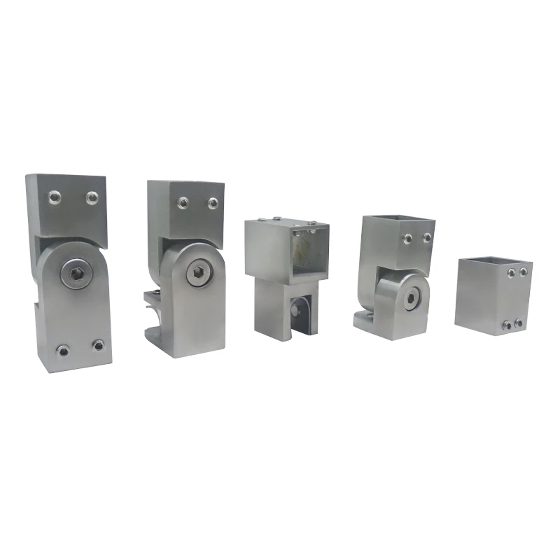 Kensharp Modern Stainless Steel Square Tube Clamp Casting Technics Glass Corner Connector for Square Shower Room Enclosure