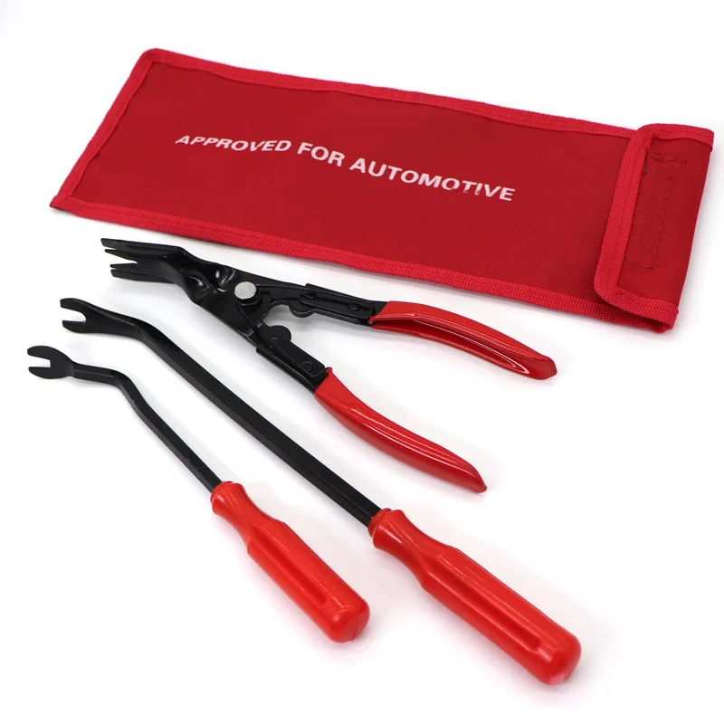 3Pcs Auto Fastener Remover Trim Rivet Removal Tool Kit trim clip removal pliers