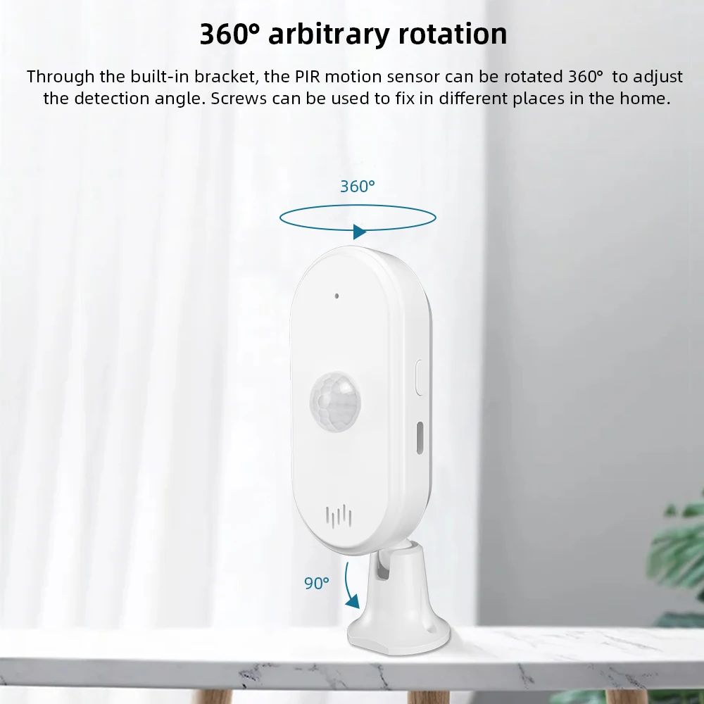 Tuya Smart home security Wireless human presence detector WiFi PIR Motion Alarm sensor with 80dB Sound