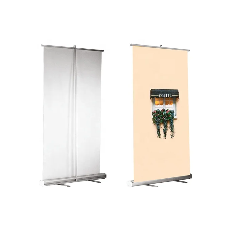 A4 Mini Table Banner Retractable Table Top Display Stand Mini Roll Up Banner