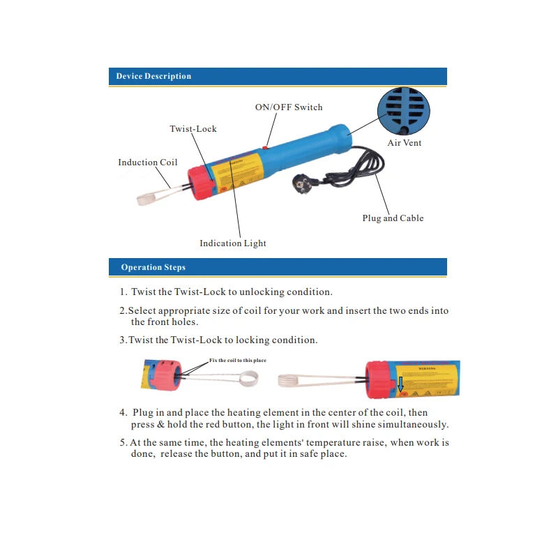 TOPEI New Mini Induction Heater Industrial Heat  for Loosening Old Rusty Fasteners for Automotive Repairs