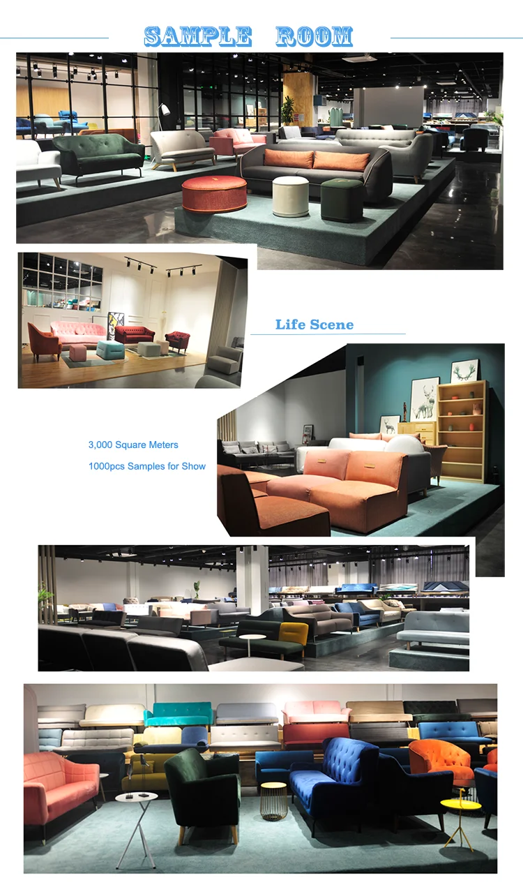 Living room furniture Sofa bed in grey fabric with cup holder