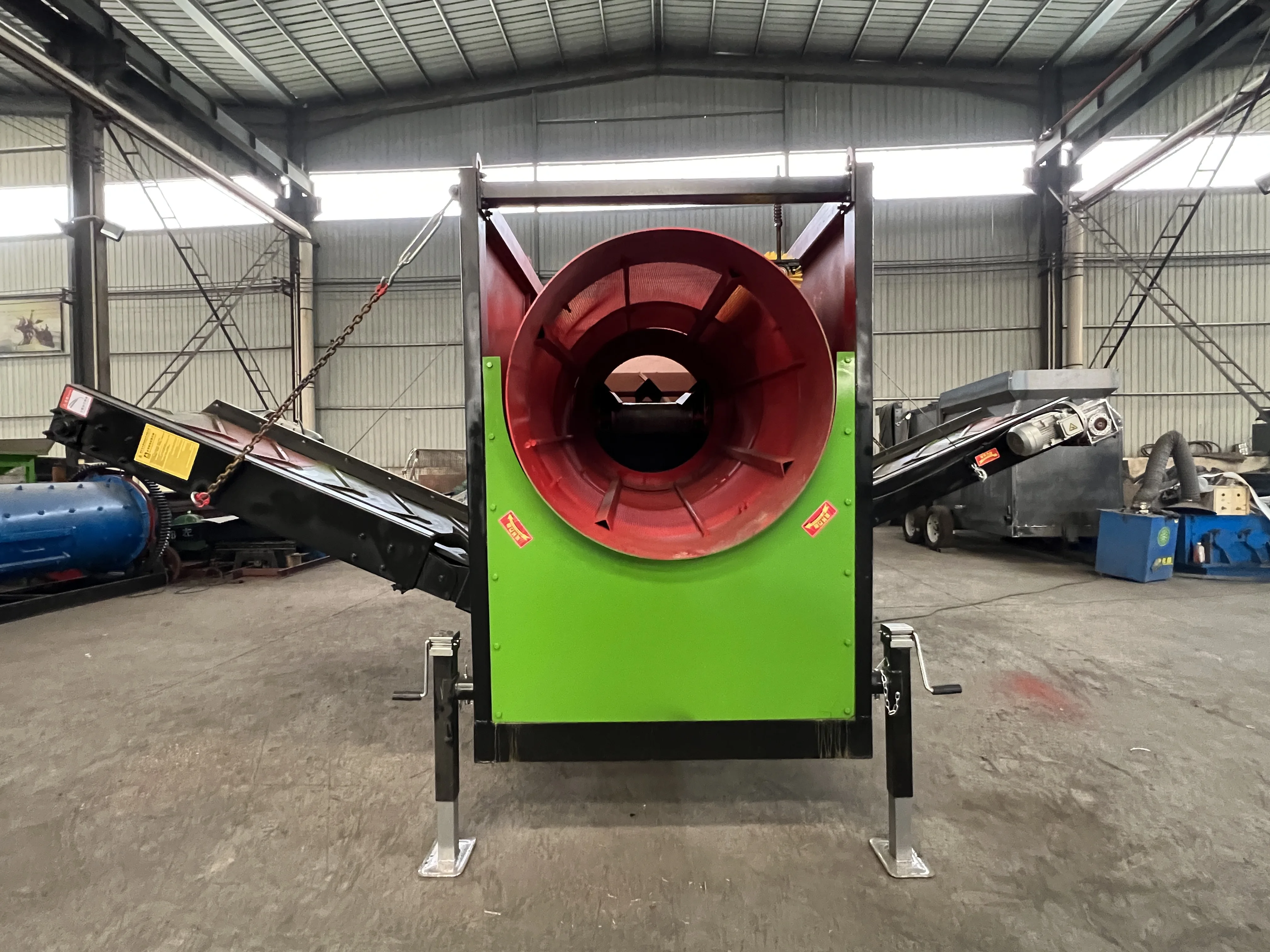 Factory-Priced Circular Compost Trommel Screen Classifier Farm Use New