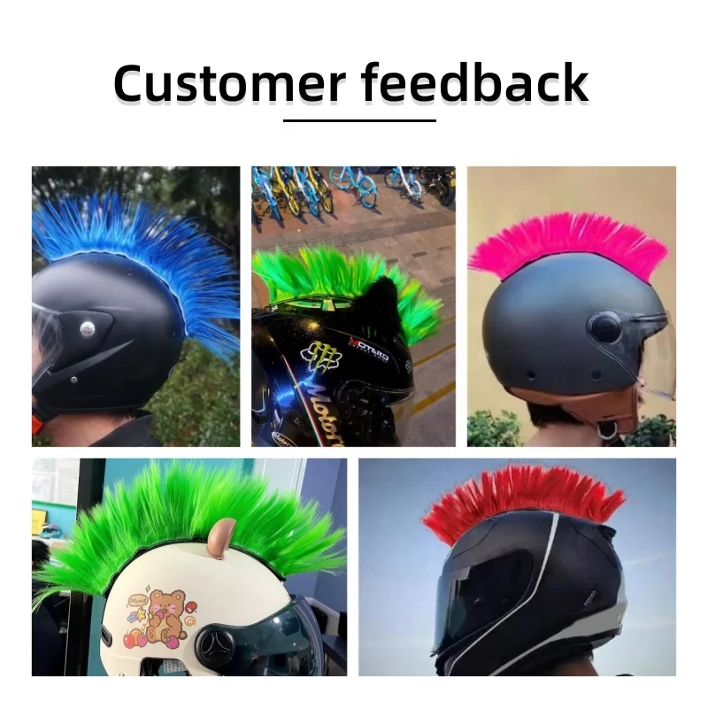 New Style Motorcycle Accessories Helmets Motorcycle Helmet Ornament Feather Activity prop Wig Hairpiece Cockscomb Rooster