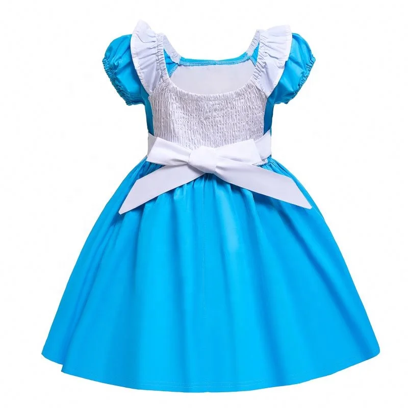 Girls alice costume wonderland movie kids carnival princess cosplay tutu dress children halloween birthday party lolita clothes