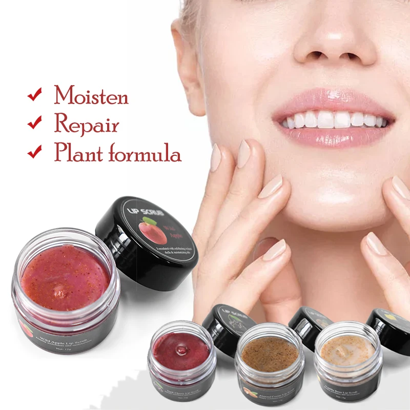 Private Label Moisturizing Sugar Lip Scrub With Walnut Shell Grain