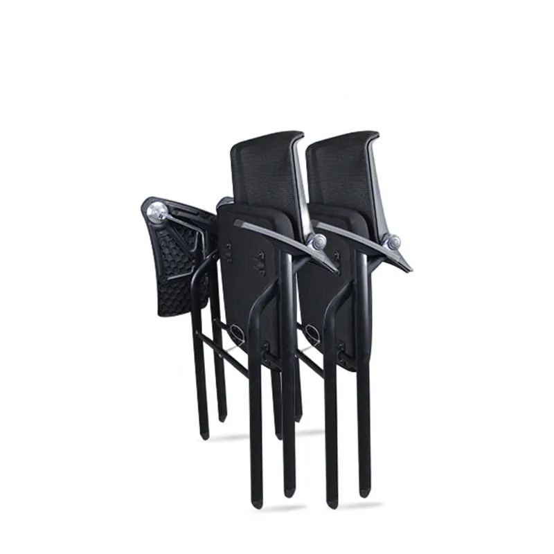integrated convenient plastic meeting portable backrest office chair training mesh conference chair with folding writing board