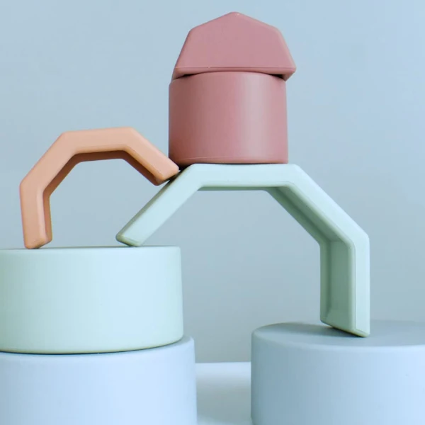 kids stacking blocks toy 5 Layers Silicone sorting and stacking & nesting cups soft baby the first years stack up cup toys