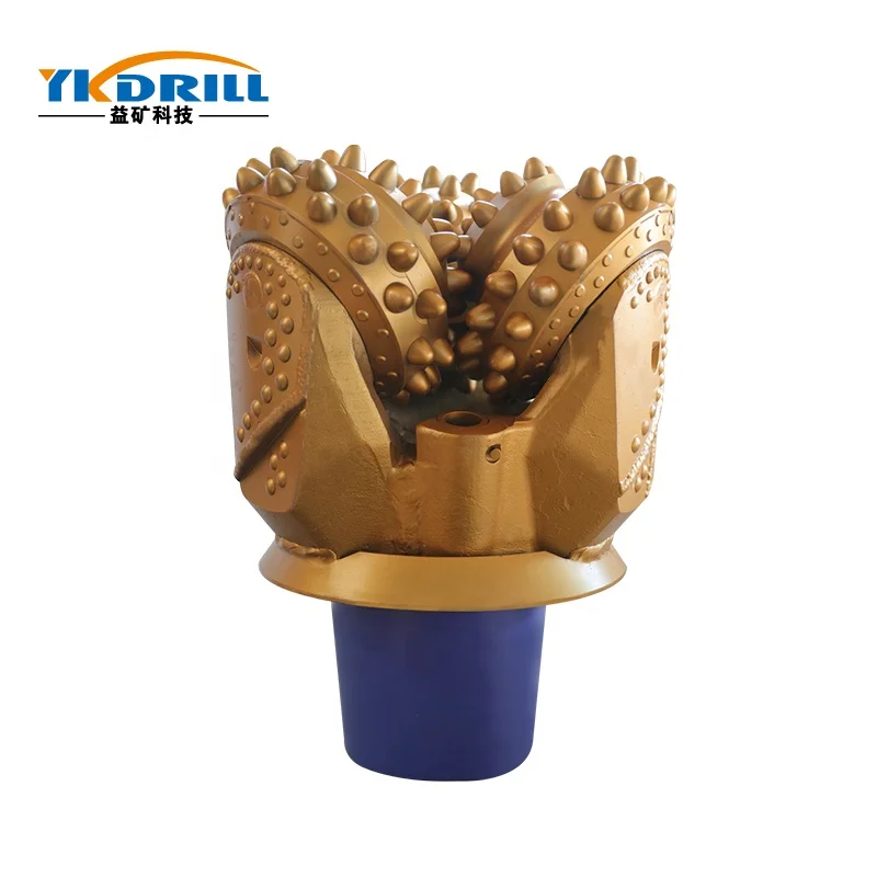 7' IADC 637 tricone rock drill bit API rubber sealed bearing for water wells