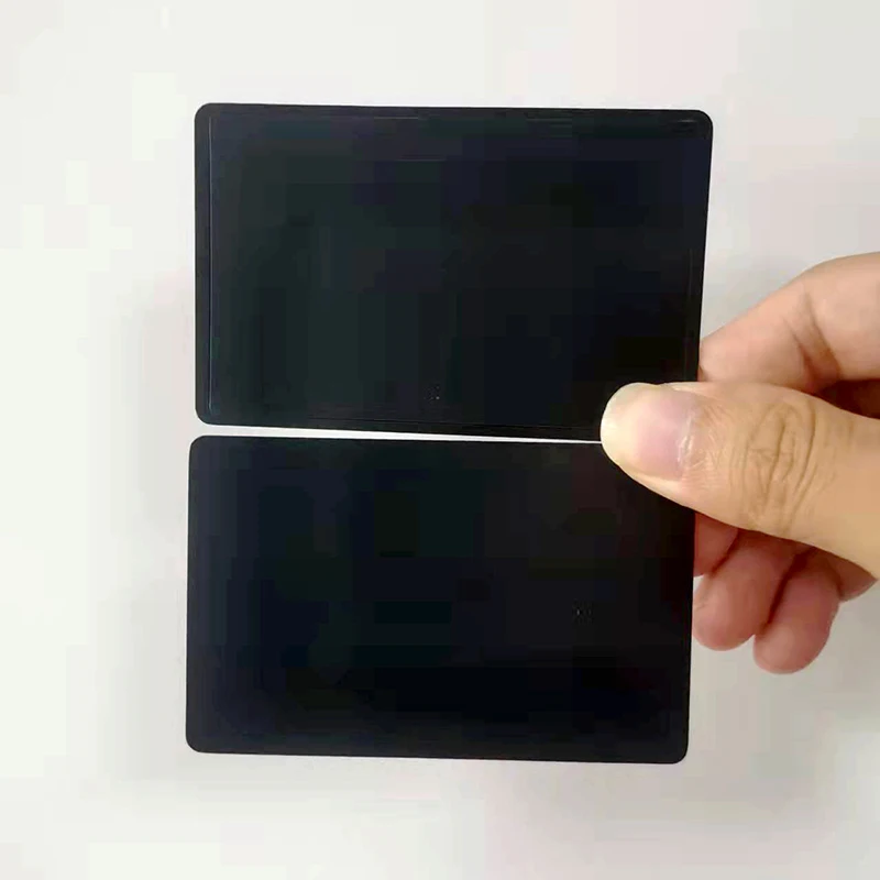 factory price NFC Chip Invisible Hybrid Black NFC Metal Business Card for social media sharing