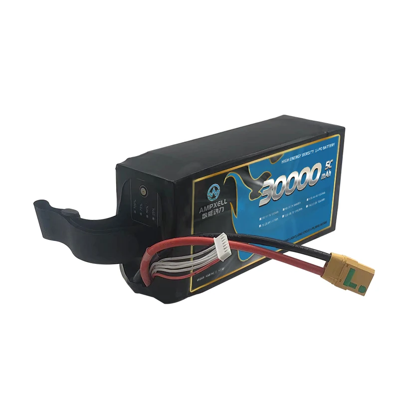 NEW ARRIVAL  AMPXELL High energy density Li-po battery 30000mAh 22.2V 6S 5C  for Professional Drones UAV