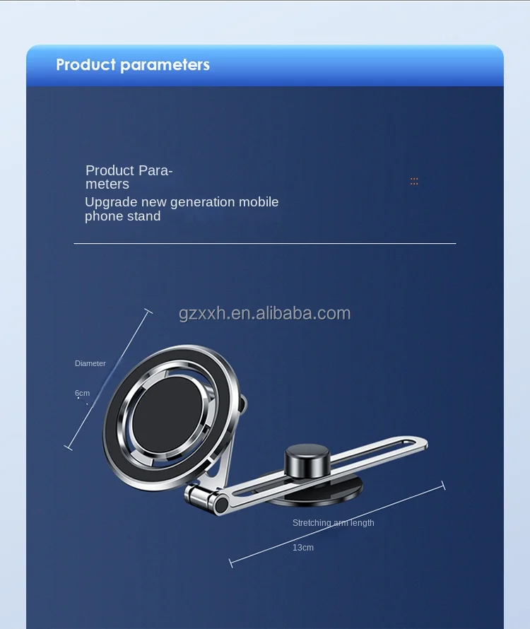 New Magnetic Car Mobile Phone Holder Metal Adjustable Holder Stand Universal Laptop Cell Phone Magnet Car Phone Mount