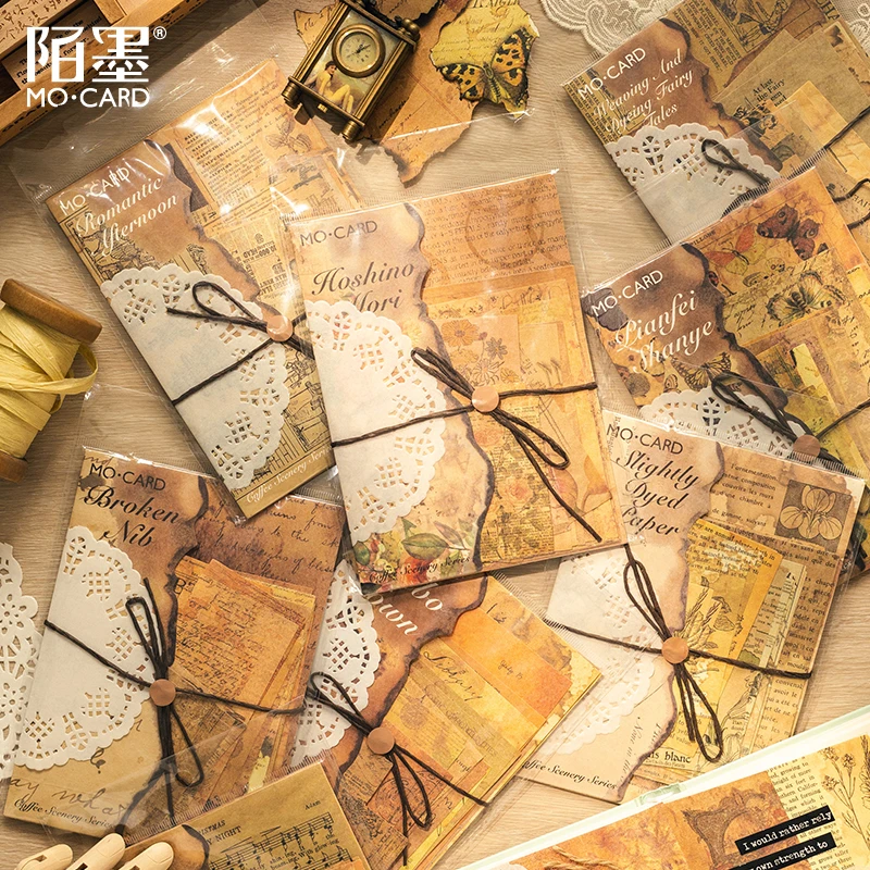 40pcs/pack Memo Pads Sticky Notes coffee scenery Junk Journal Scrapbooking Stickers Office School stationery