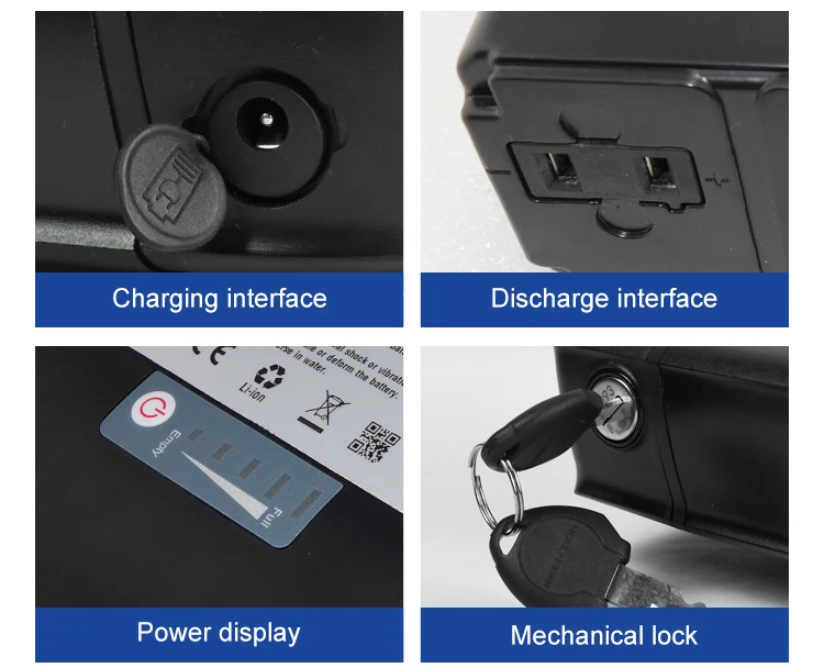 Rear Rack Post Sear 36Volt 48Volt 7.8Ah 8Ah 10Ah 12Ah 14Ah 24V 36V 48V Electric Bicycle Bike Battery for Ebike E Bike E-Bike