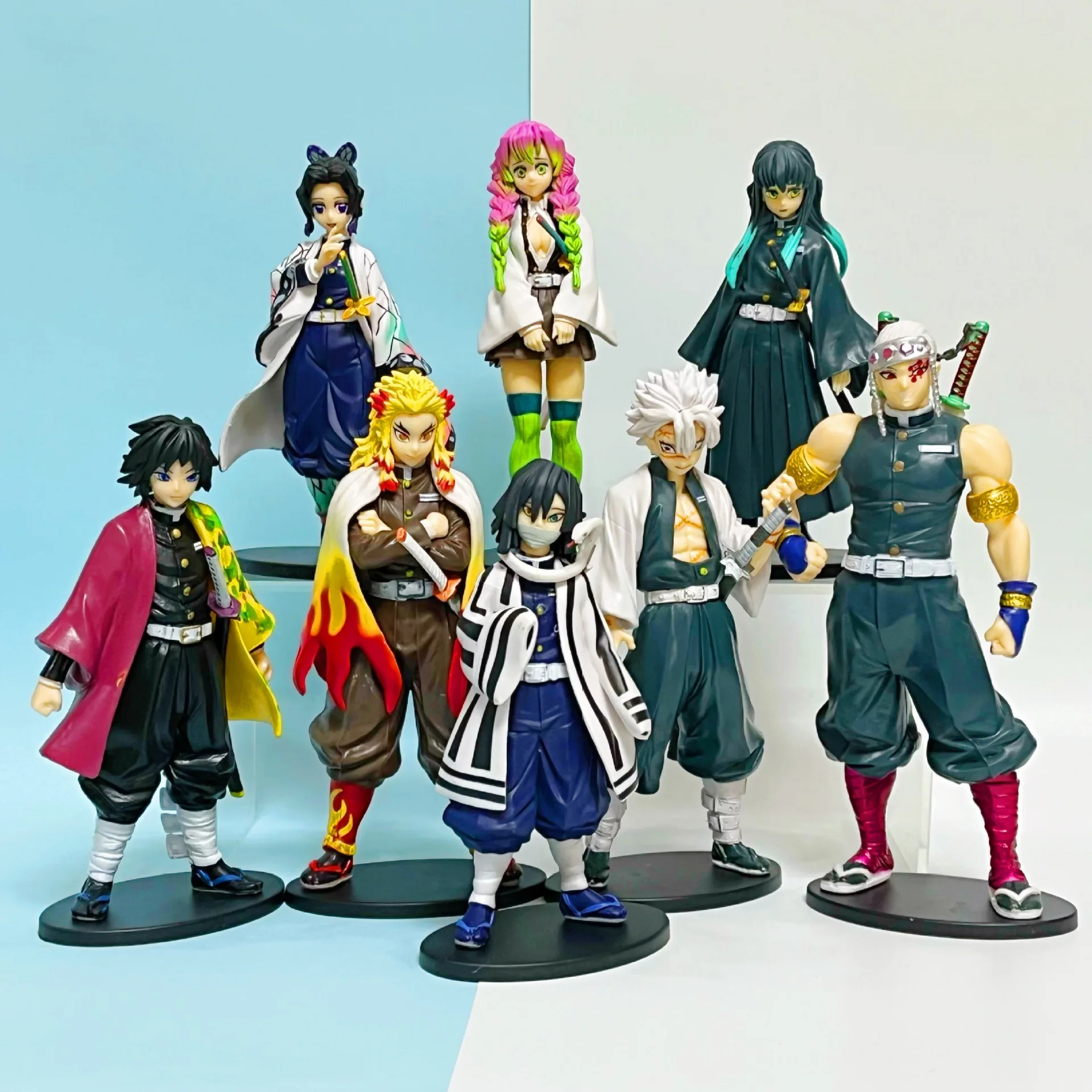 Anime Figures Kamado Tanjirou  Kochou Shinobu Cartoon Doll Nezuko Kamado Pvc Toy Demon Slayer Anime Figure