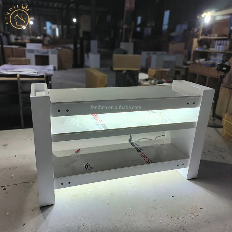 High Quality Modern Salon Furniture Nail Tables Wood Manicure Table Station with Fan