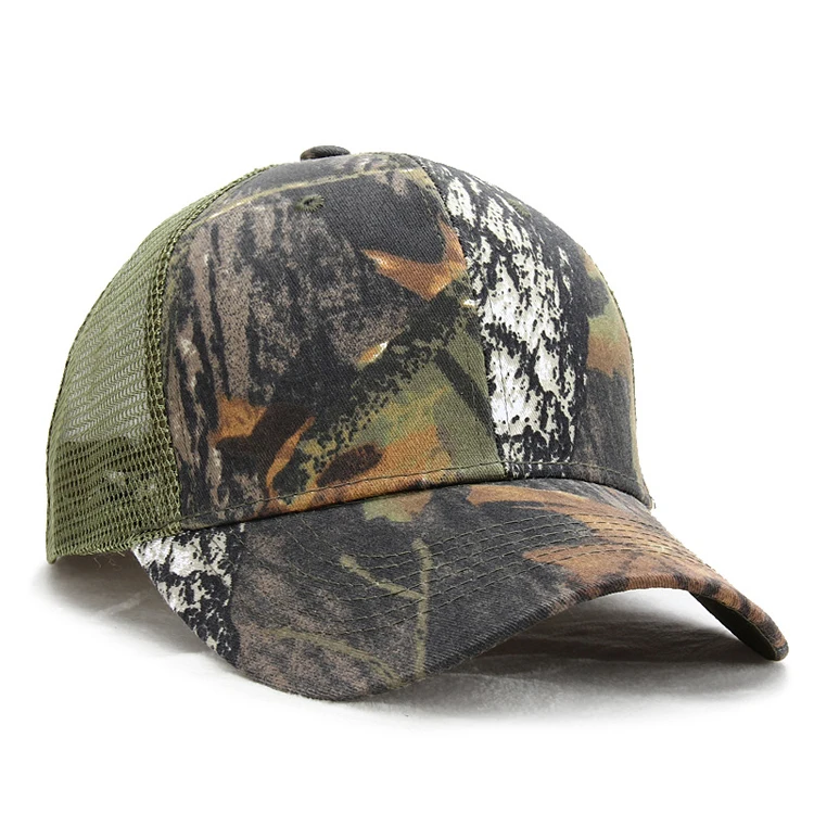 Camouflage tucker hat mesh blank caps hat trucker cap hat camo trucker mesh cap