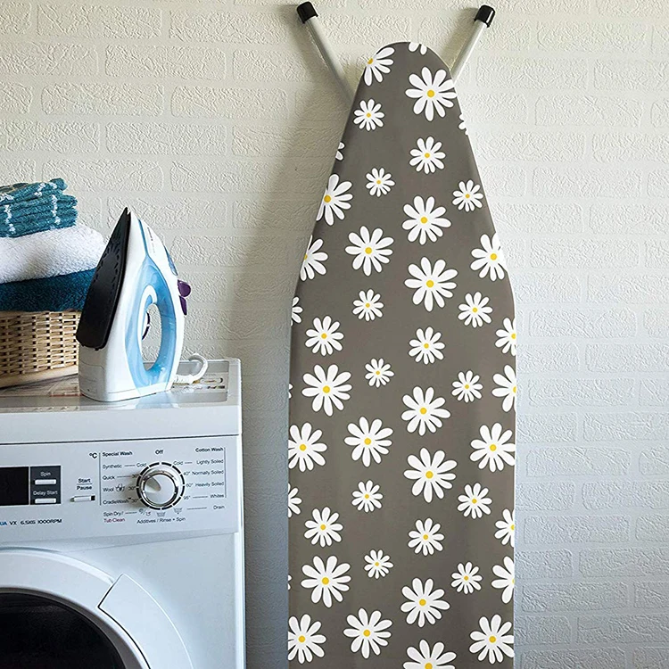 Basics Blue Mini Full Size 4 Leg Fold-Up Ironing Board with Removable Cover Mesh Material for Home or Wardrobe Use