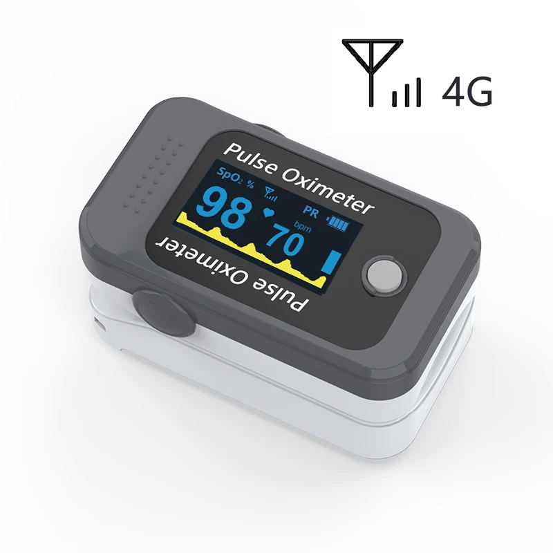 free report health care remote monitor to families 4G finger pulse Oximeter