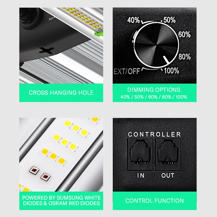 US/TH in Stock IP66 Rated Smart Control 301b/301h 645w 720w 800w 1000w Full Spectrum LED Grow Light