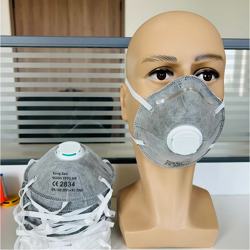 protective maskes KN95 FFP2 standard Dust Mask custom logo four layers non woven Disposable active carbon dust mask with valve