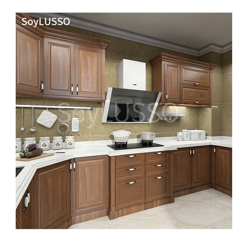 shaker style modern solid wood kitchen cabinet Modern Design Kitchen Cabinets Hotel Lacquer Kitchen Cabinet