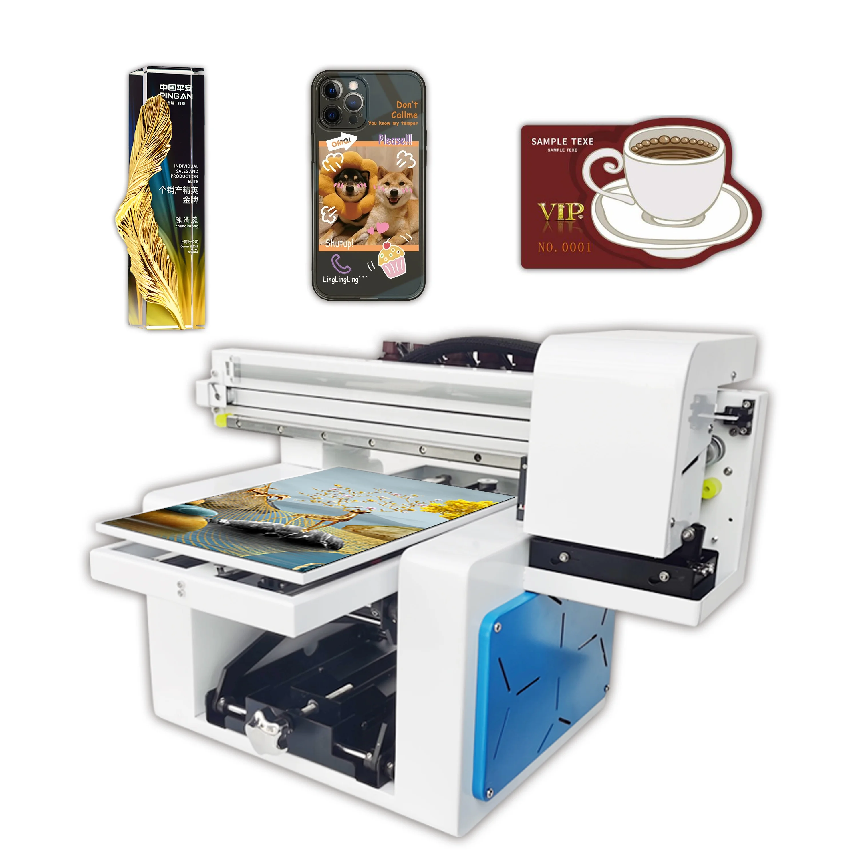 A4  A3 uv Inkjet Large Format flatbed uv printer for Glass Wood PVC Leather glass a4 uv flatbed printer