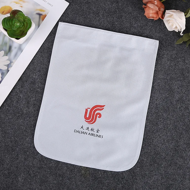 High Quality Headrest Cover Airline Customized Disposable Printing Size 100% PP White Airline Train Bus Seat Cover