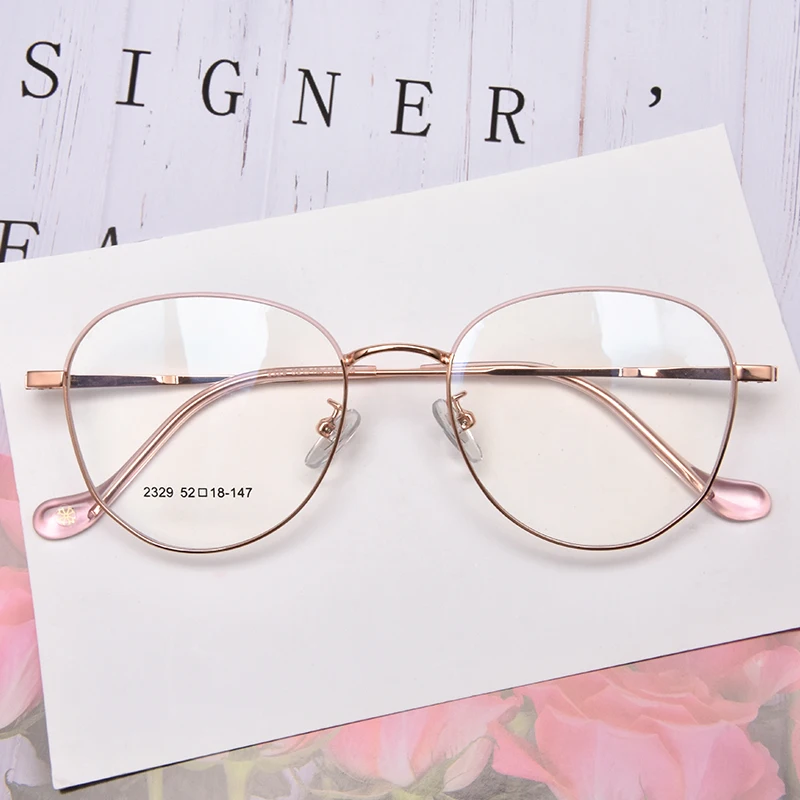 China Suppliers New Metal Women Blue Light Blocking Glasses Optical Frame
