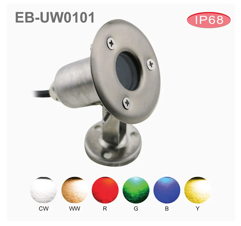 High quality recessed under water lights 24V 1W IP68 led swimming pool lamp