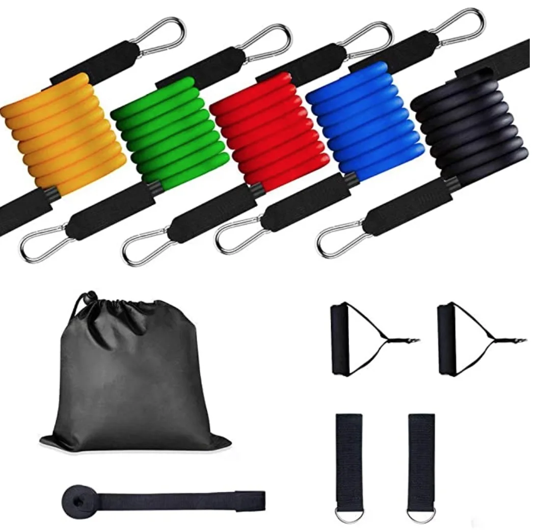 11 pcs Fitness Resistance Bands Set Pull Rope Set for Fitness Strength Training