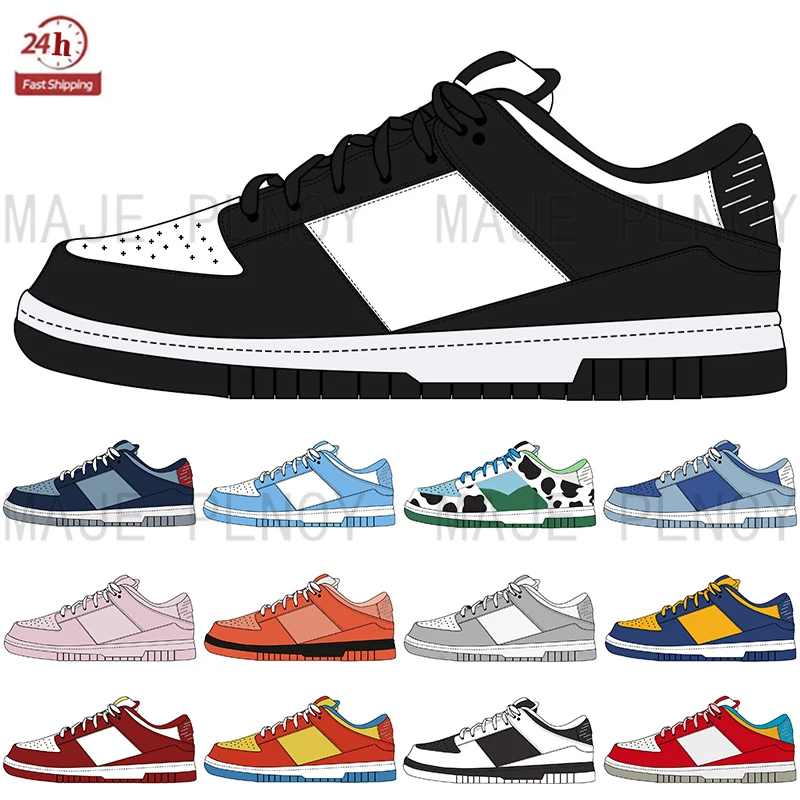 Прямая поставка в наличии SB Низкие ретро белые черные панда UNC мужская повседневная обувь кроссовки Тренер