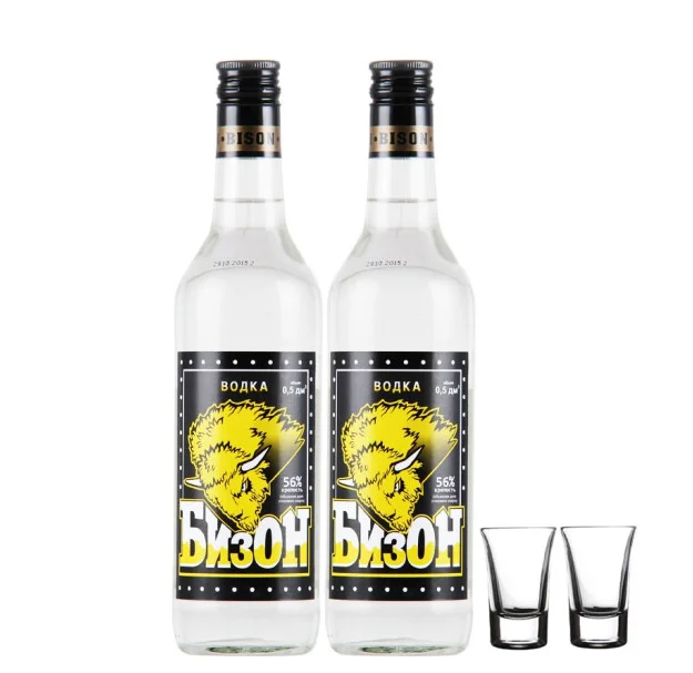 500ml Russian standard clear liquor vodka glass bottles shot glass