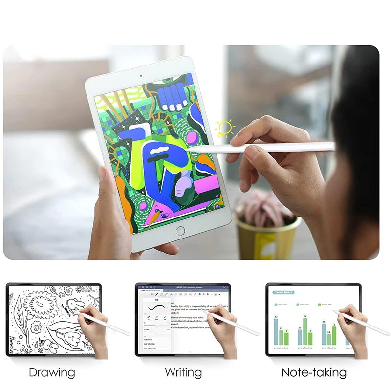 New Design Magnetic Suction Smart Pen Breathing Led indicator Wireless Stylus with Charging Stand for iPad