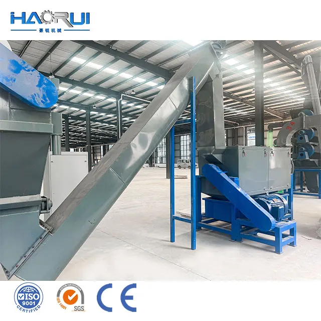 New PET Recycling Plant Label Remover Pet Bottle Flakes Staple Fiber Equipment Motor Included Recycled Plastic Pet