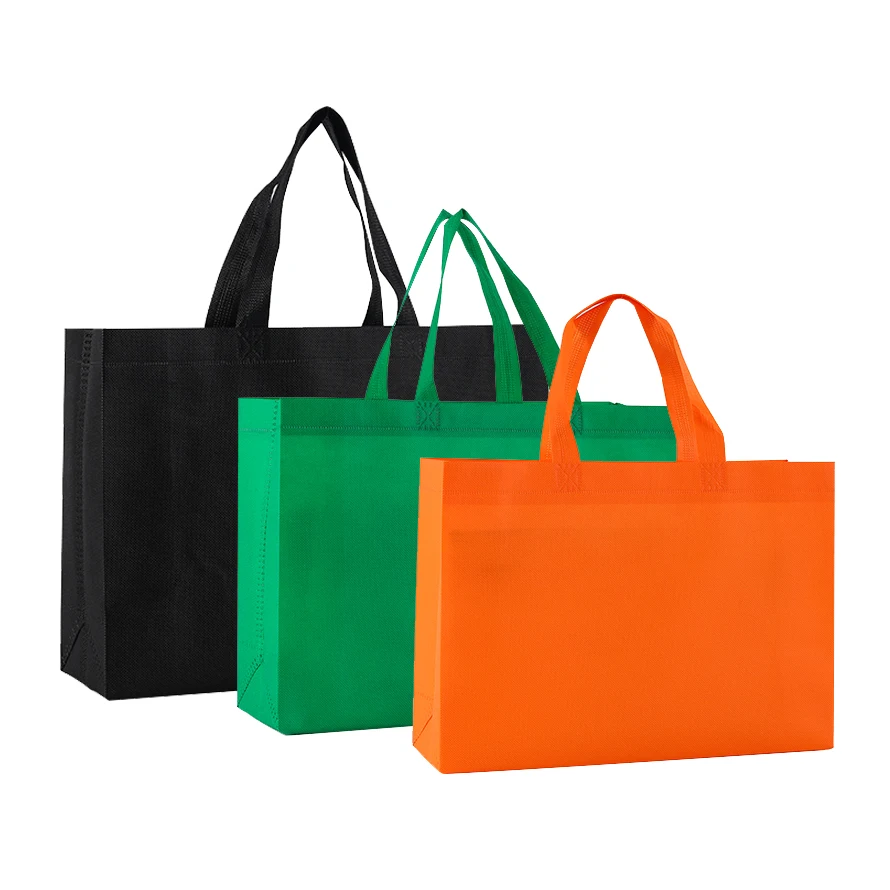 Custom Fashion Shopper Tote Reusable Recycled Eco Fabric Non woven Shopping Bag