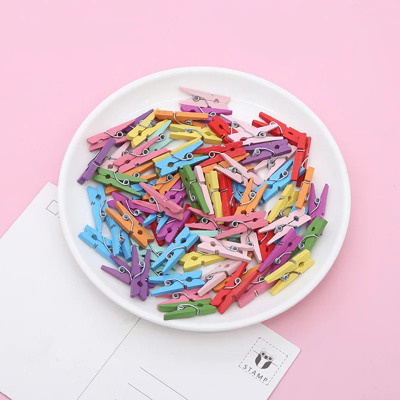 Wholesale Various Sizes Wood Laundry Peg Photo Clip Small Wooden Clip Creative Craft Clip