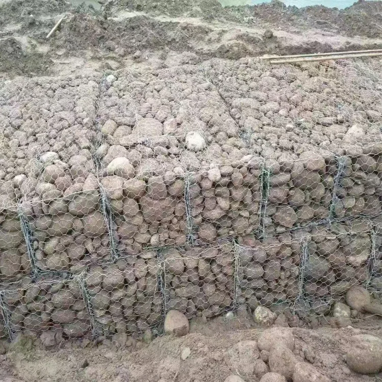 Hexagonal Gabion Box 2.4X1.5X0.3m Wall Cages/Baskets Gabion Mattresses Zinc Double Twisted Wire Mesh Moven Flood Barrier Bask