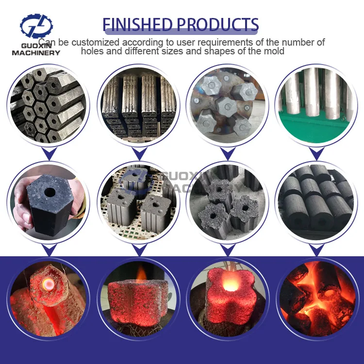 Automation Efficient Coconut Charcoal Hydraulic Briquette Press Machine Briquettes Charcoal Production Machine for Hookah